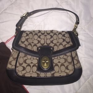 Coach Legacy Stripe Ali Signature Flap bag