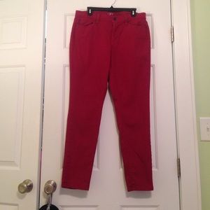 Deep red Ann Taylor loft jeans