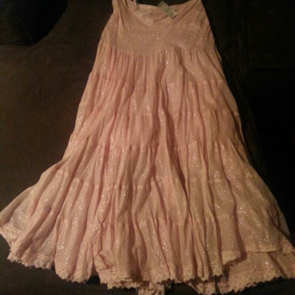 Light pink maxi skirt