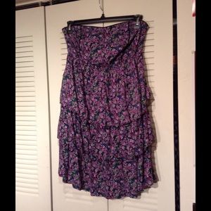 Pure Energy Plus Strapless Floral Dress