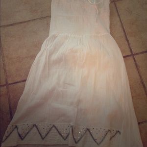 White tube top swim cover up ☀️