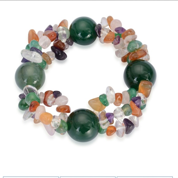 Multi gemstones stretchable bracelet