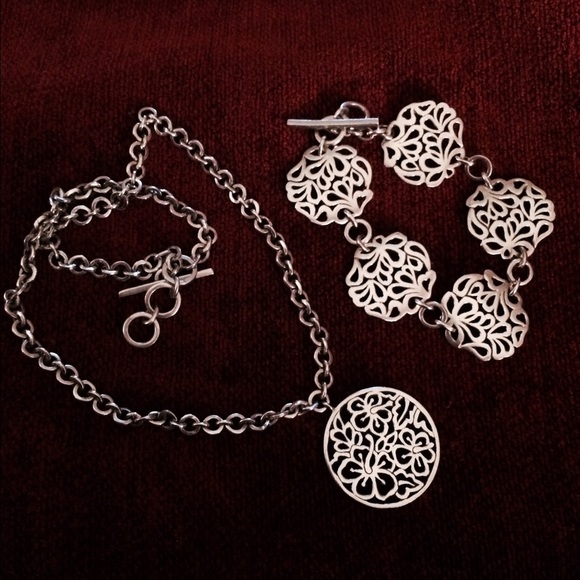 Lois Hill sterling silver necklace and bracelet