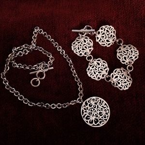 Lois Hill sterling silver necklace and bracelet