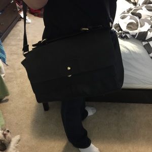 Zara double flap handbag