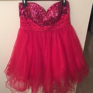 Red formal dress