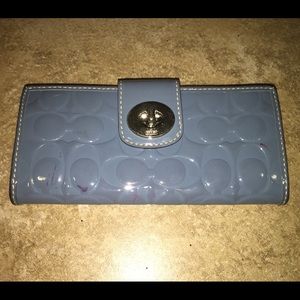 Blue Coach Leather Wallet