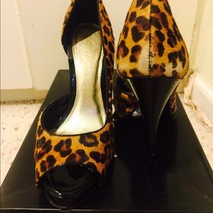 Bebe leopard heels