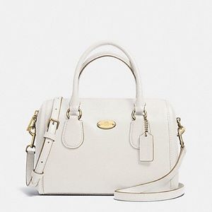 Coach Mini Bennett in Xgrain Leather Chalk Satchel