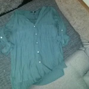 Forest green blouse