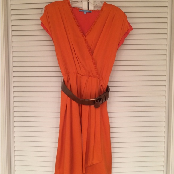 Antonio Melani orange silk dress