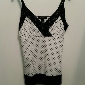 White house black market poke a dot Cami top