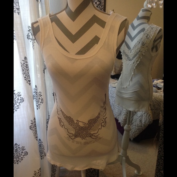 Crochet w/ grommets & eagle with crystal detail - Picture 2 of 4