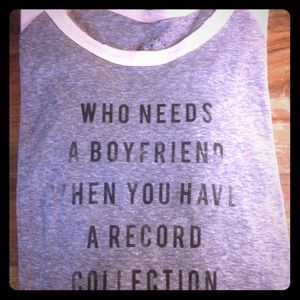 NWT "Who needs a boyfriend.." Baseball Tee