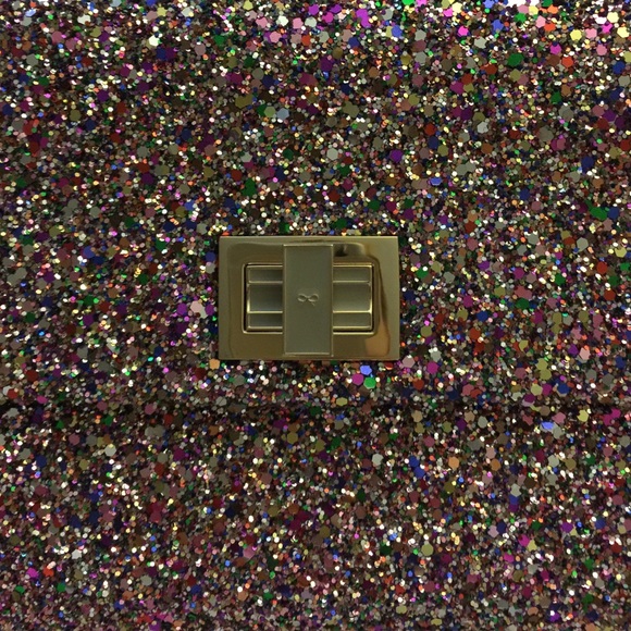 ❤️SOLD❤️ANYA HINDMARCH London Glitter Clutch - Picture 2 of 4