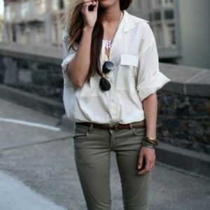 Hollister olive green jeans