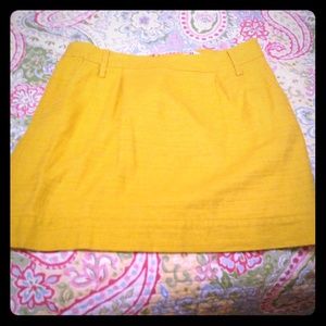 Yellow linen skirt