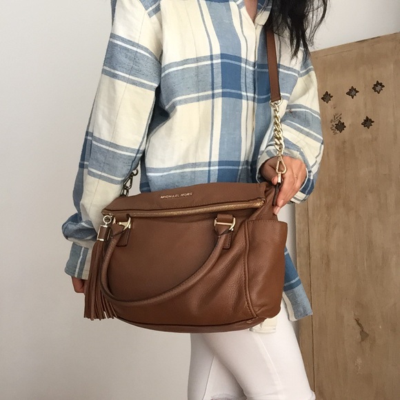 Michael Kors Weston Medium Leather Luggage Satchel