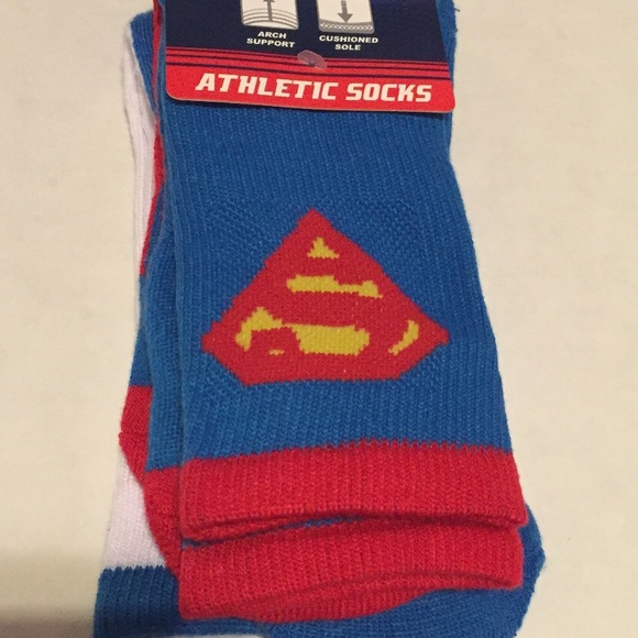DC Comics Youth 2 Pairs/Pack Athletic Superman. - Picture 2 of 4
