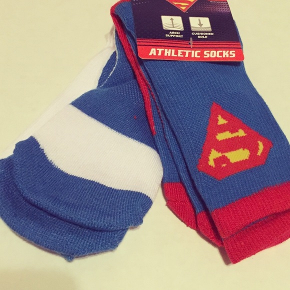 DC Comics Youth 2 Pairs/Pack Athletic Superman. - Picture 3 of 4