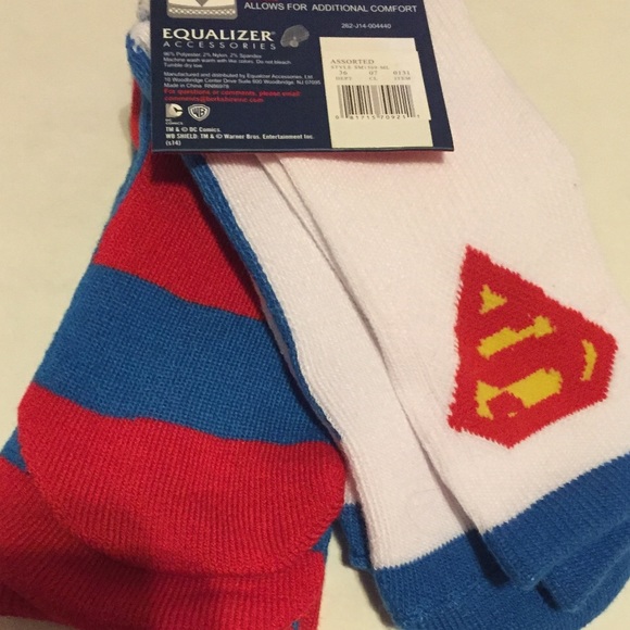 DC Comics Youth 2 Pairs/Pack Athletic Superman. - Picture 4 of 4