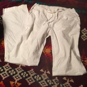 White Comfy Beach Laid Back Pants