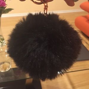 Black fur keychain