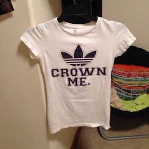 Never worn White Adidas Shirt!!