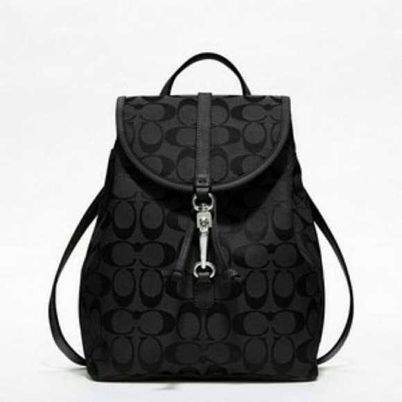 Black coach backpack