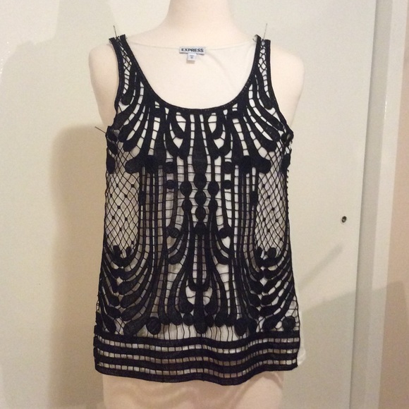 Express Tops - Express black and white top