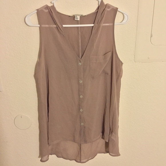 Forever 21 Tops - Hooded Chiffon Sleeveless Top