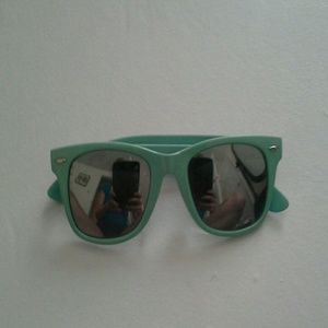 Teal sunglasses