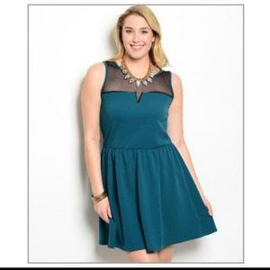 NWT Teal blue green formal dress