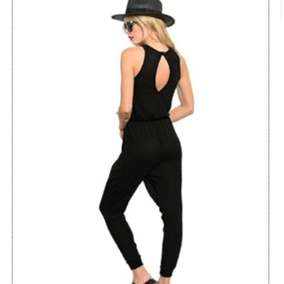 Black cutout romper Summer Spring