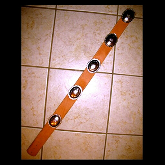 Leather Concho Belt - Picture 1 of 2