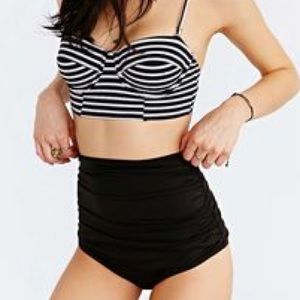 J. Crew stripe bikini top & Robin Piccone bottom