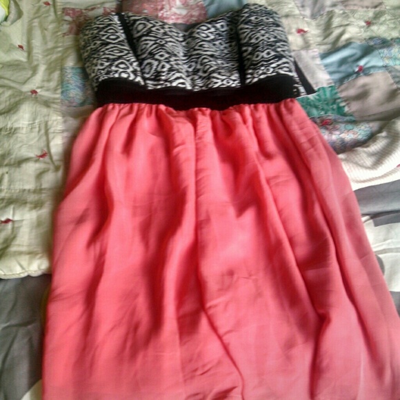 Pink and black sundress