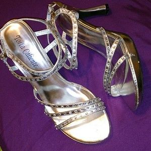 Silver & Crystal Heels