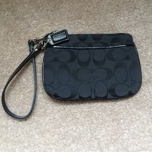 Black Coach Wristlet