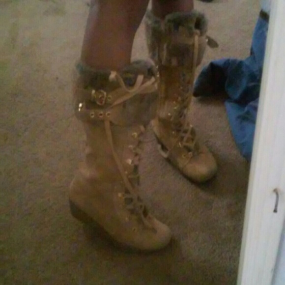 Wedge leather  boots
