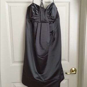 Dark grey satin dress