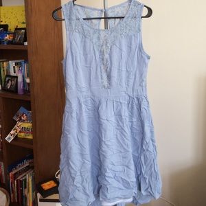 Blue lace dress