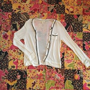 Black and White Cardigan Sweater