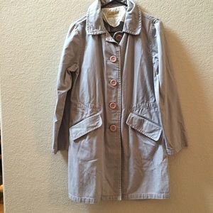 Grey trench coat style jacket