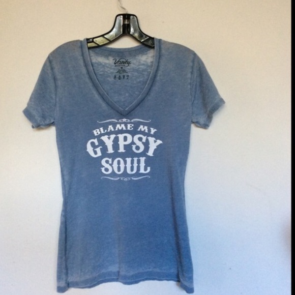 Blame my Gypsy Soul v neck