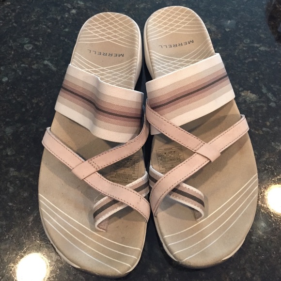 Grey Merrell flip flops