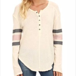 $68 Nwt Free People Long-Sleeve Game Time Henley