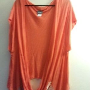 Orange drape top
