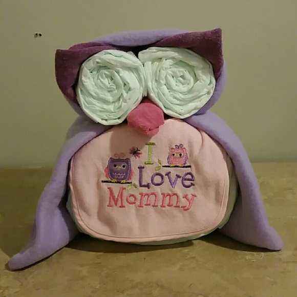 Owl Diaper Cake - Picture 1 of 1