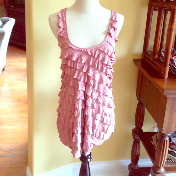 Urban Outfitters Tops - Pink ruffle tank